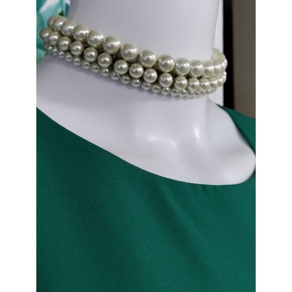 Rada' Italian made Exquisite Choker Adjustable Pearl 3 String - Picture 8 of 14